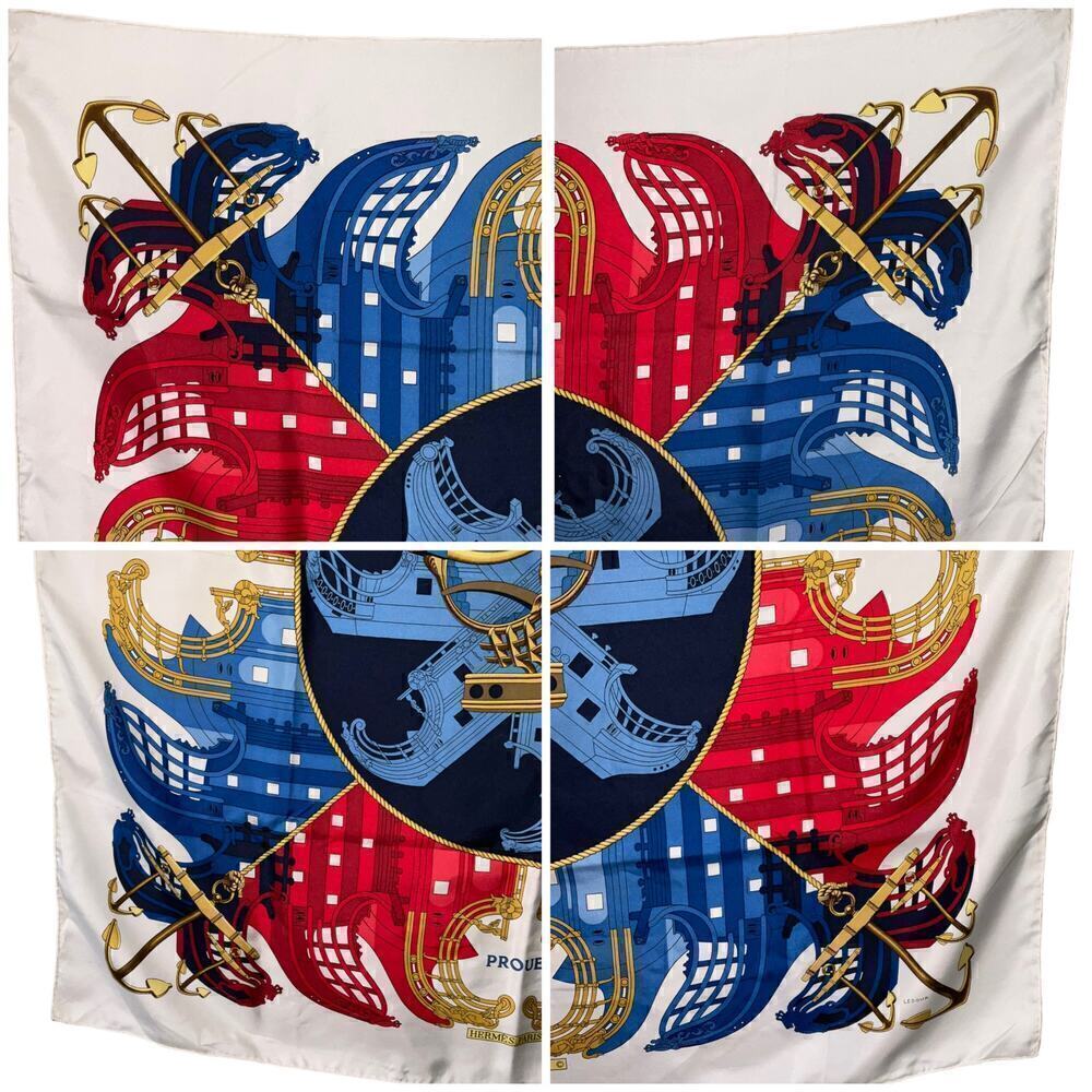 Hermès Hermes Vintage Proues 90cm Square Silk Scarf - Picture 2 of 16